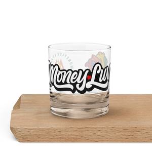 Money Luv rocks glass