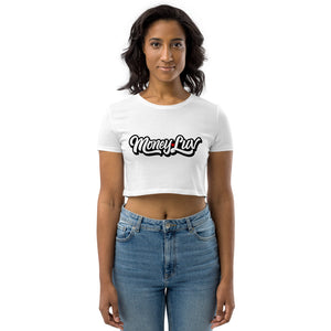 Money Luv Script organic Crop Top