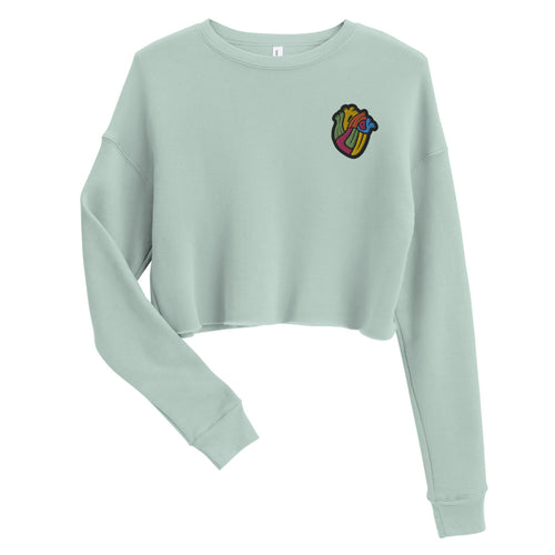 Money Luv Multi Color Crop Sweatshirt